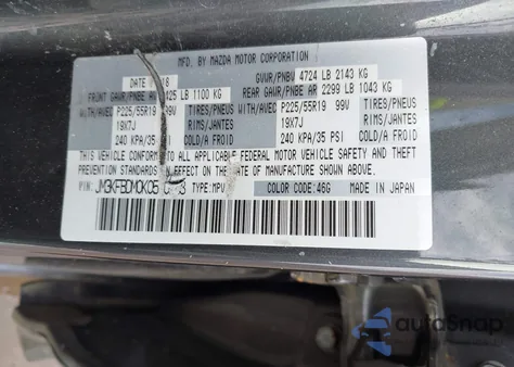 2019 Mazda Cx-5 Grand Touring z USA, uszkodzony, nr VIN JM3KFBDM0K0540538